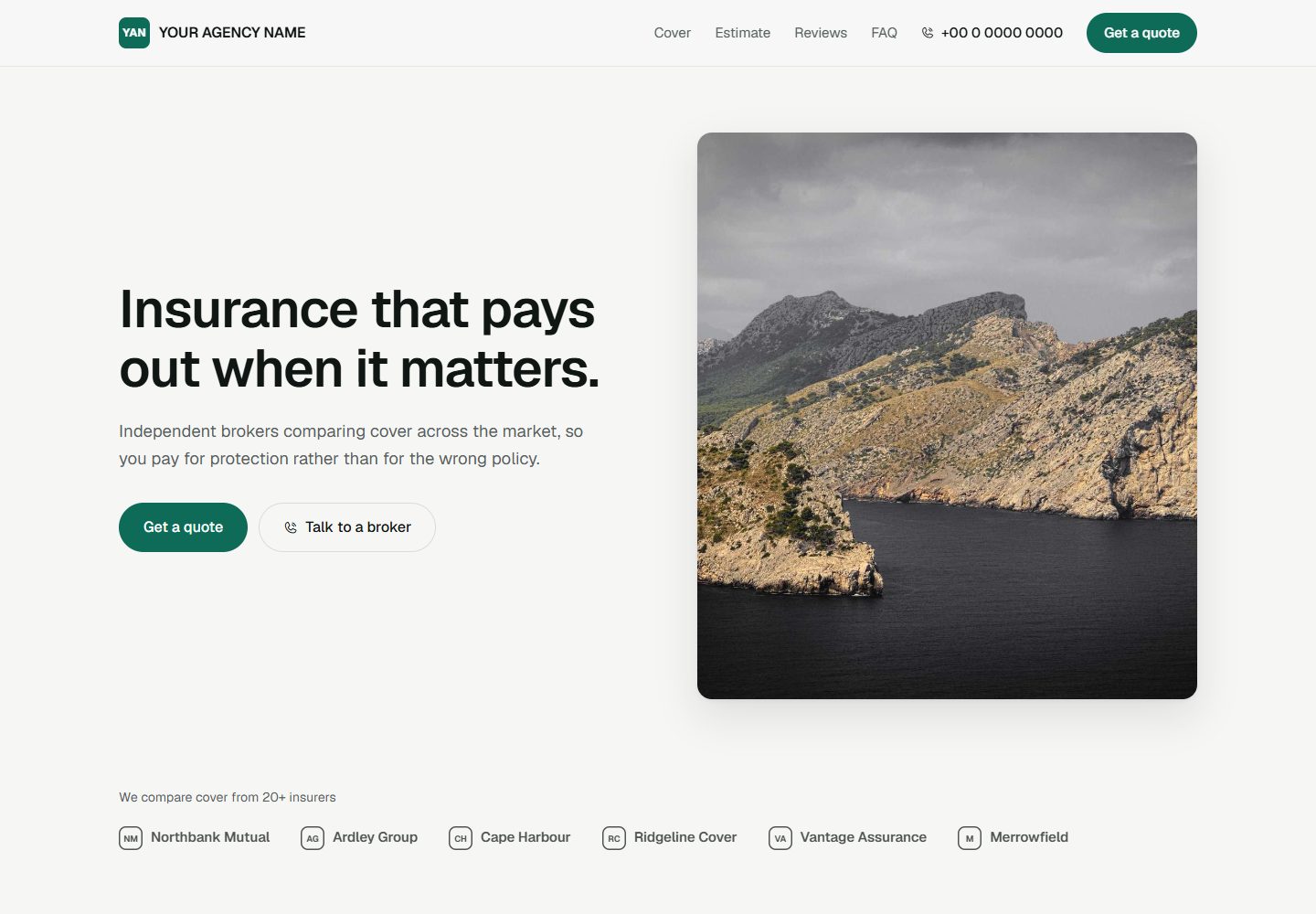 Independent Insurance website design