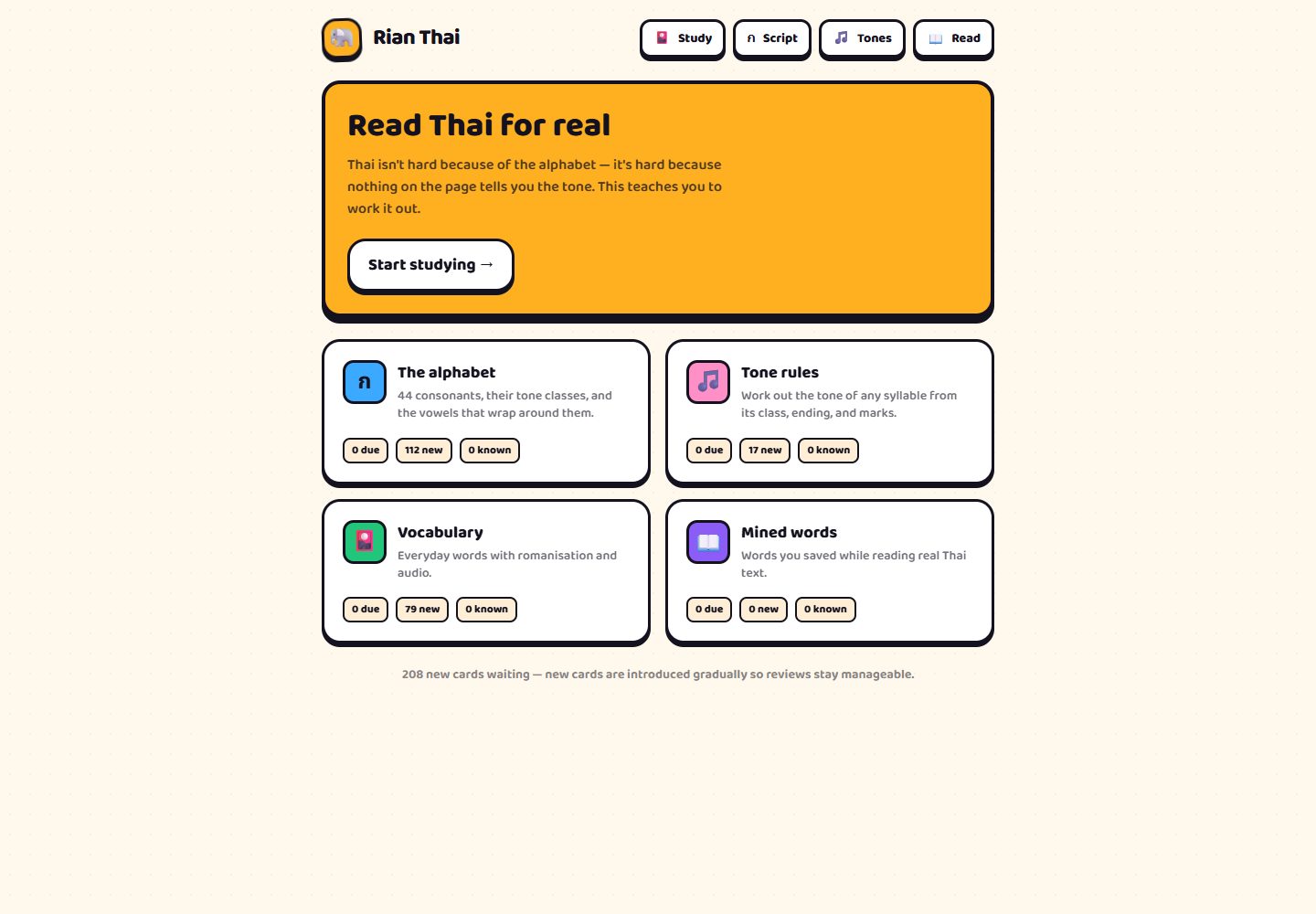 Learn Thai website design
