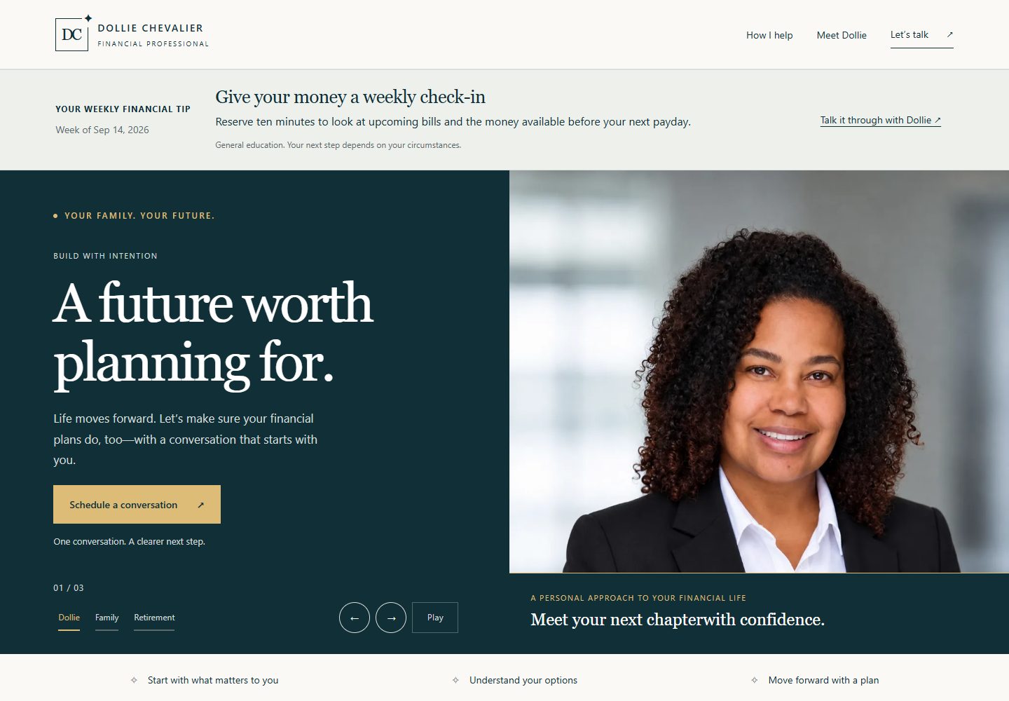 Dollie Chevalier website design