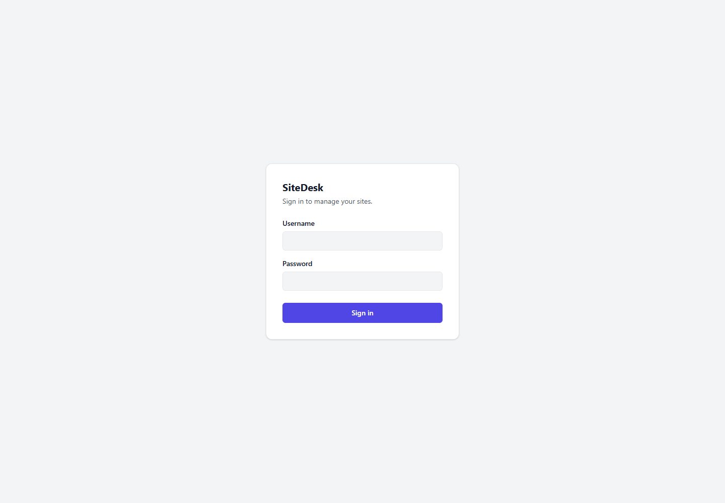 SiteDesk website design