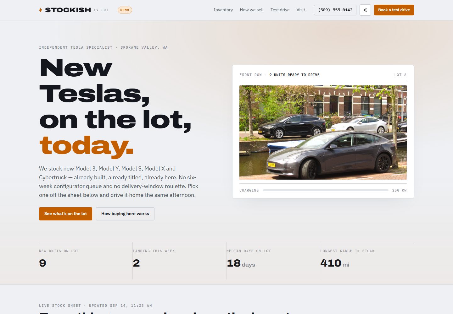 Stockish website design